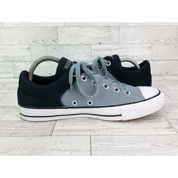 Men's Converse All Star Shoes Gray Black Low Top Canvas Sneakers 163217F Size 7 - Picture 9 of 13